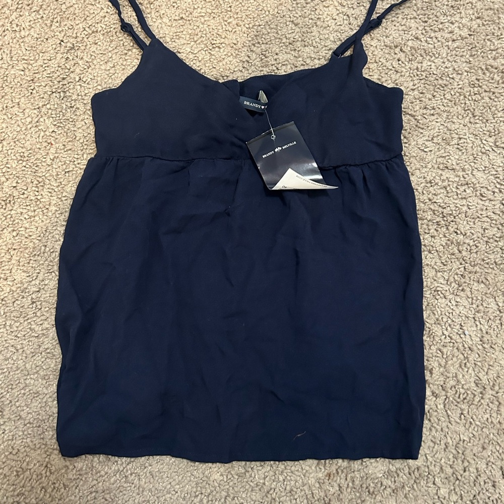 Brandy Melville Navy Blue Camisole Top